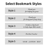 Personalized Leather Bookmark, Classic Stitched Bookmark, Gift for Wonmen Teachers