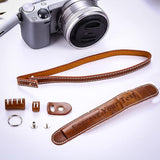 Personalized Leather Camera Wrist Strap Engraved Name/initial Custom Camera Cuff Wrist Strap for Mirrorless Point & Shoot and DSLR Cameras Handmade Camera Accessories Gift for Christmas Birthday