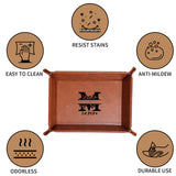 Personalized Leather Storage Tray for Dad New Dad Gift PU Leather Valet Tray Unique Dad Birthday Gifts from Daughter Son Men Gifts for Father