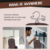 Personalized Hanging Travel Toiletry Bag PU Leather Waterproof Shaving Bag for Men and Women for Accessories Shampoo Full-size Container Toiletries for Groomsmen Husband