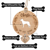 Personalized Dog Silhouette Christmas Ornament