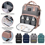 Personalized Diaper Bag Backpack with Changing Station