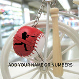 Personalized Mini Baseball Keychain