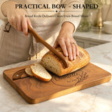 Personalized Bread Knife and Board Set Custom Name Wooden Bread Slicer with Magnetic Storage Rustic Farmhouse Kitchen Decor Sourdough Baking Essential Gifts Mom Wife Family Baking Lovers