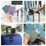 Personalised Durable Leather Passport Cover, Custom Luggage Tag Set with Name