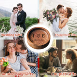 Personalized Initials Ring Dish, Wooden Ring Tray, Anniversary Birthday Gift for Husband
