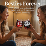 Personalized Besties Portrait Glass BFF Gifts 15oz