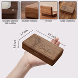 Personalized Wooden Jewelry Box with Birth Flower Name, Customized Gift for Women