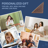 Personalized Leather Corner Bookmark, Customized Page Corner Bookmarks