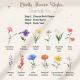 Personalized Birth Flower Photo Frame