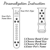 Personalized Cat Breed Pet Apple Watch Band Laser Engraved Custom Soft Silicone Sport Band/Strap iWatch Series Gift for Mom Dad Friend Compatible with Apple Watch 38mm 40mm 41mm 42mm 44mm 45mm
