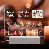 Personalized Photo Night Lights With Birth Flower Images