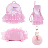 Personalized Kids Dance Ballet Bag Large Capacity Fashion Tote with Keychain Bag