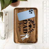 Personalized Wooden Storage Tray for Dad