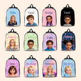 Personalized Colorful Fashion Cartoon CharacterBackpack Lunch Bag Pencil Case with Name Back toSchool Set of 3 Birthday Gift for Kid