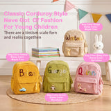 Personalized Name Toddler Backpack Custom Embroidered Kids Backpack Corduroy Small Mini School Bag for Preschool Kindergarten Birthday Back to School GiftS for Girls Boys 4-15 Years