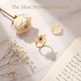 Custom Photo Projection Ring Personalised Ring Picture Inside Heart Shape Men's and Women's Rings