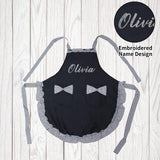 Personalized Name Embroidered Women's Apron | Customized Retro Cute Apron