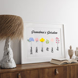 Custom Birth Flower Canvas Painting
