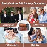 Personalized PU Leather Toiletry Bag For Men with Hook