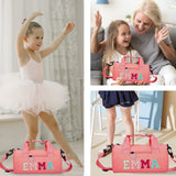 Personalized Kids Dance Ballet Bag, Kids Chenille Letter Duffel Bag, Sport Duffle Bag