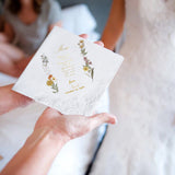 Personalized Flower Embroidered Handkerchief | Customized Cotton Hankies for Women