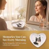 Personalized Pet Portrait Jewelry Tray Watercolor Dog Photo with Name & Paw Print Handpainted Ceramic Ring Dish Sympathy Gift Pet Owner Cat Memorial Gift Gifts for Pet Lovers Family Friends
