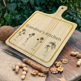 Personalized Birth Flower Cheese Board