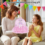 Personalized Kids Dance Ballet Bag Large Capacity Fashion Tote with Keychain Bag