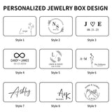 Personalized Wooden Jewelry Box, Travel Jewelry Case, Large Storage, Ring Compartments, Built in Necklace Hooks