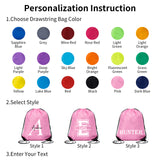 Personalized Drawstring Backpack with Custom Name | Durable Customized Party Bag