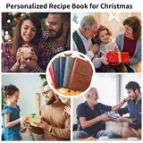Personalized Leather Recipe Binder, Hand Engraved Name Journal Notebook,