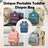 Personalized 3 in 1 Diaper Bag Backpack with Changing Station