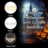 Personalized Old English Bat Name Necklace