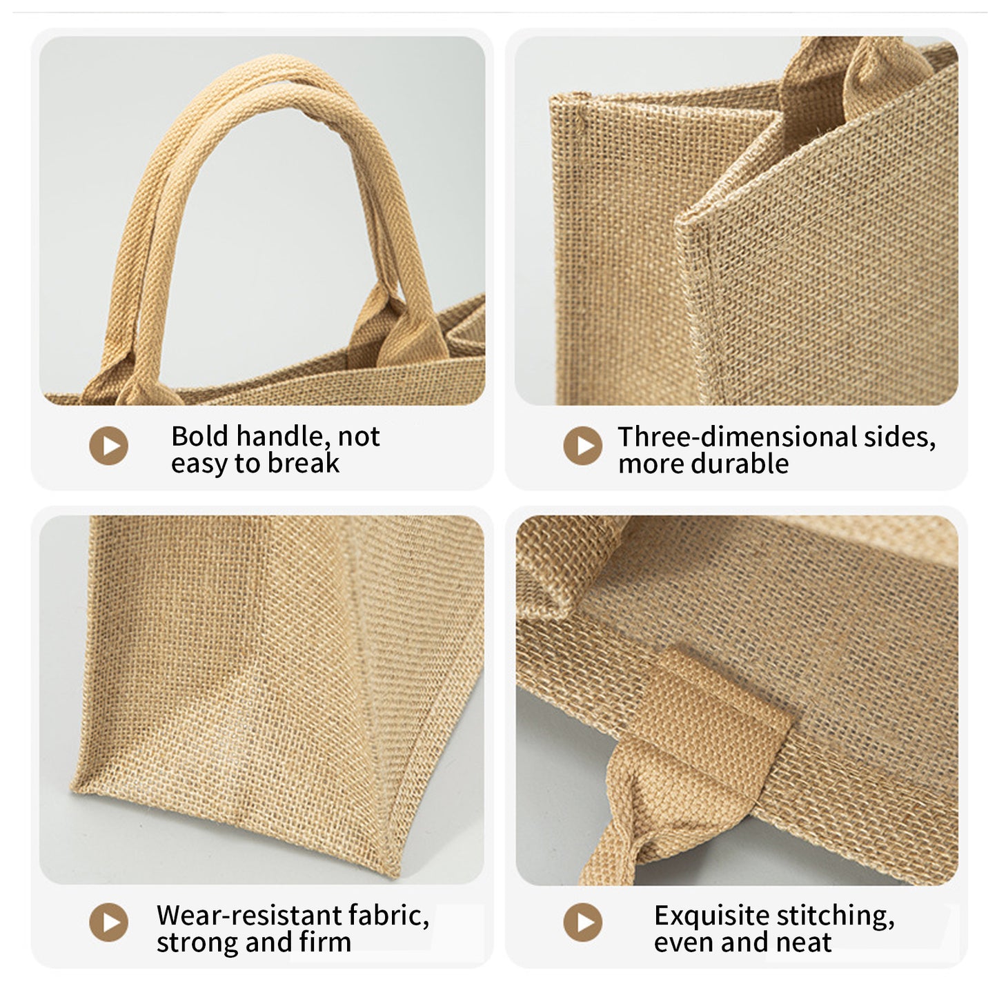 Personalized Birth Flower Beach Jute Tote Bag Trip Bag with Name