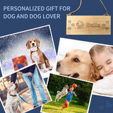 Personalized Dog Crate Sign, Custom Engraved Hanging Dog Kennel Name Tag
