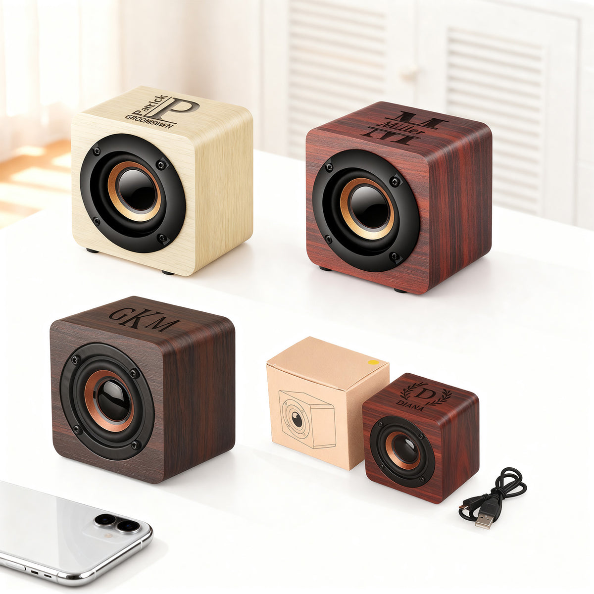 Personalized Wooden Bluetooth Speaker