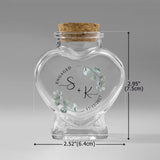 Personalized Glass Honeymoon Memory Keepsake Sand Jar with Name and Date Wedding Vacation Gift for Couples Bride Groom Newlyweds
