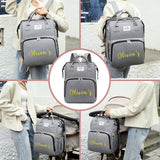 Personalized 3 in 1 Diaper Bag Backpack with Changing Station