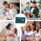 Personalised Leather Card Holder, Custom Slim Compact Wallet