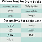 Personalized Wooden Drumsticks with Leather Case Customized Wood Tip Drum Sticks Laser Engraved Gift for Musicians and Drummers Boyfriend Husband Ideal for Weddings Valentine's Day Groomsmen