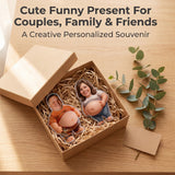 Personalized Face Squishy Belly Fridge Magnet Custom Photo Fridge Magnet with 3D Soft Squeeze Belly Cute Funny Gifts for Family Friends Couple Birthday Father's Day Anniversary Xmas Gifts