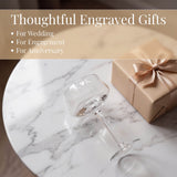 Personalized Crystal Champagne Coupe Glasses Set of 2 Custom Engraved Name Retro Style Cocktail Glass Wedding Toasting Flute Glasses for Groom Bride Anniversary Wedding Engagement Gifts
