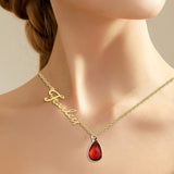 Personalized Birthstone Name Necklace, Custom Name Necklace, Initial Necklaces for Women