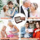 Personalized Wooden Jewelry Box Custom Women's Jewelry Box Gift Custom Travel Box Bridesmaid Jewelry Box With Velvet Jewelry Storage Box Creative Gift for Mom Wife Bride Bridesmaid Girlfriend