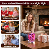 Personalized Rotating Picture Frame Custom Crystal Picture Frame with Photo Gifts for Women Wife Mom Her Him Great Customized Gift With Your Own Photo - Anniversary Wedding Birthday