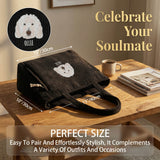 Personalized Embroidered Pet Face Tote Bag Custom Corduroy Tote Bag Cat Portrait Shoulder Bag Travel Accessories Pet Memorial Gift Gifts for Pet Owners Dog Mom Cat Mom Family Friends