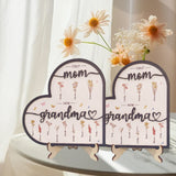 Personalized Birthday Flower Ornaments, Customized Name Heart-Shaped Decoration