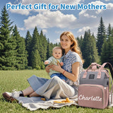 Personalized Diaper Bag Backpack with Changing Station