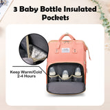 Personalized 3 in 1 Diaper Bag Backpack with Changing Station